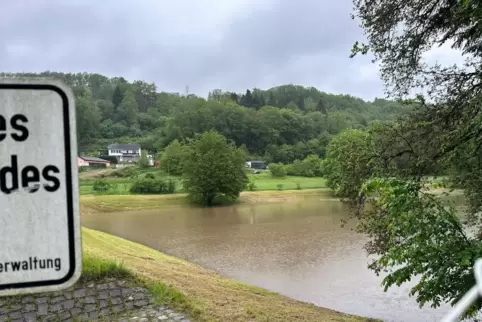  Das Hochwasserrückhaltebecken in Niedersimten. 