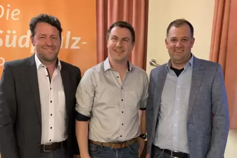 Die Spitze des CDU-Kreisverbands Germersheim (v.li.): Tobias Baumgärnter, Thorsten Rheude und Martin Brandl. 