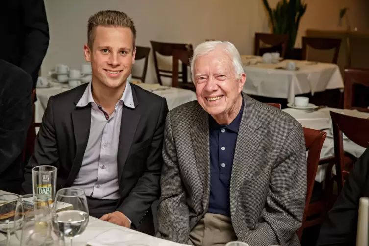 Chefredakteur Yannick Dillinger traf Jimmy Carter 2012 in Wattenscheid. Der Ex-Präsident der USA feiert an diesem Dienstag seine