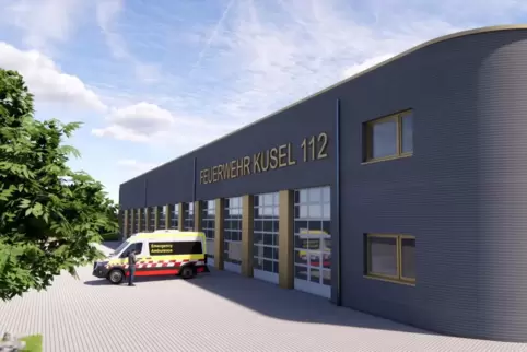 So ähnlich soll das neue Kuseler Feuerwehrhaus aussehen. 