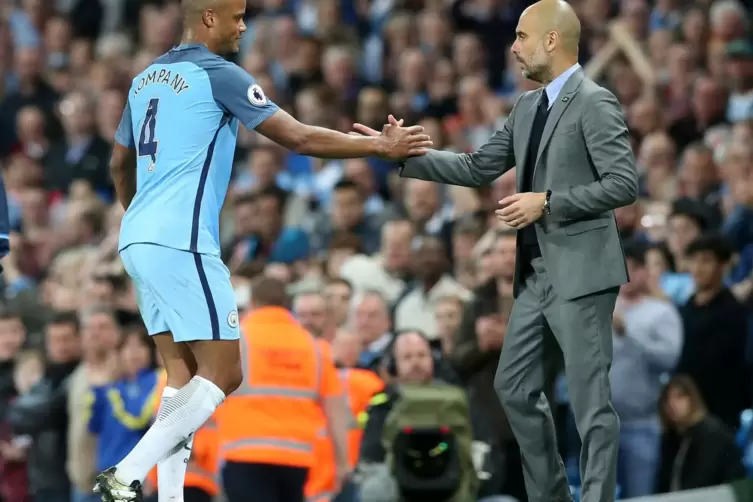 Vincent Kompany und Pep Guardiola