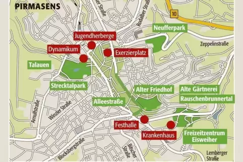 Für die Landesgartenschau 2032 soll sich eine Grünachse quer durch Pirmasens ziehen. 