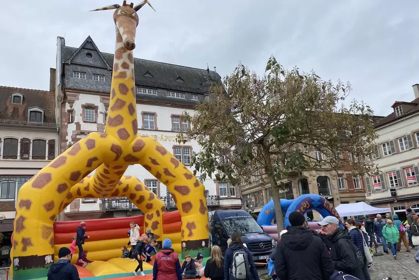 Für Unterhaltung ist gesorgt, unter anderem mit Hüpfburgen.