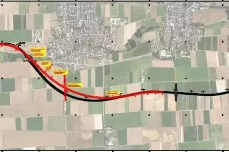 Aktueller Planungsstand für zu verlängernde Südumgehung.