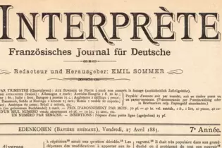 »L’Interprète«, die französische Ausgabe von Emil Sommers fremdsprachigen Zeitungen für Deutsche, die von Rumänien über Skandina