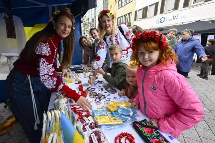 Integration für ukrainische Frauen und Kinder war ebenfalls ein Thema beim internationalen Fest.