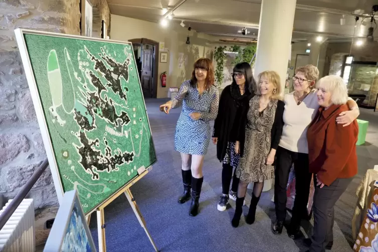 Ilka Fränger, Kerstin Andereggen-Blaser, Andrea Schäfer, Sonja Schneider und Gertrud Harth präsentieren ihre Werke bei „Bunte Vi