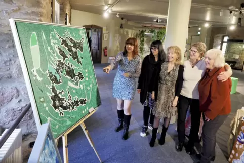 Ilka Fränger, Kerstin Andereggen-Blaser, Andrea Schäfer, Sonja Schneider und Gertrud Harth präsentieren ihre Werke bei „Bunte Vi