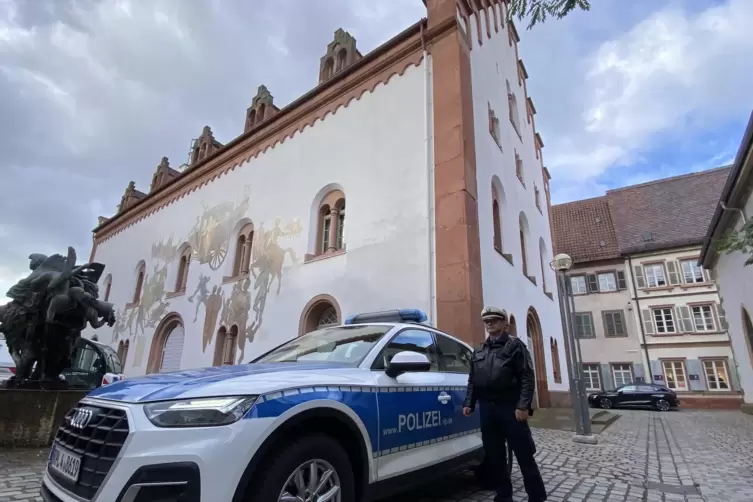 Die Polizei zeigt Präsenz. 