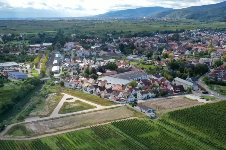 Blick auf das neue Baugebiet.