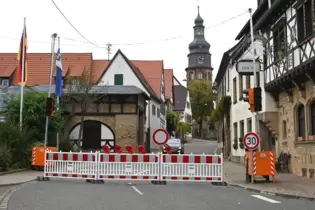 Wer von Süden kommt, für den ist an der Einmündung zur Freinsheimer Straße Schluss.