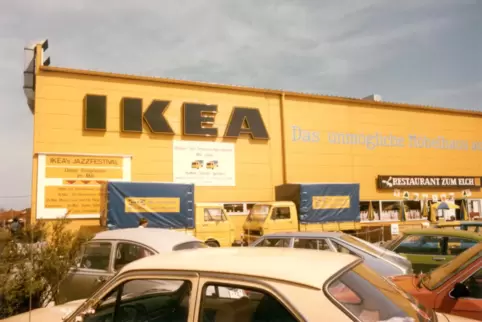 So sah die erste Ikea-Filiale Deutschlands in Eching bei München im Gründungsjahr 1974 aus.