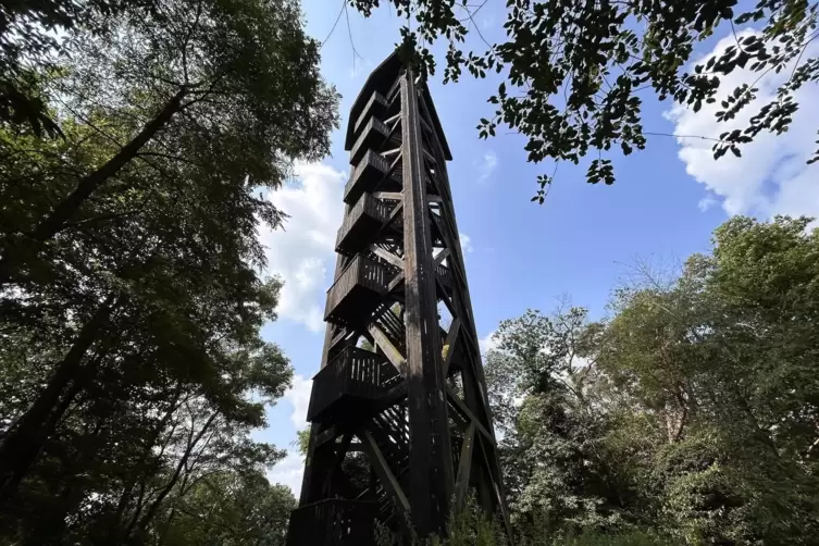 Tolle Aussicht: Der Bismarckturm in der Nähe von Bad Bergzabern. 