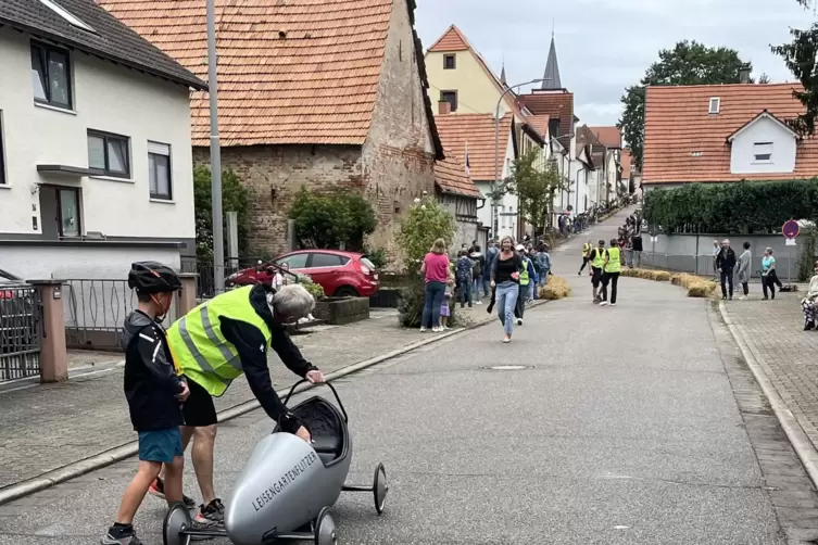 Die Strecke für Seifenkisten in der Herrengasse.