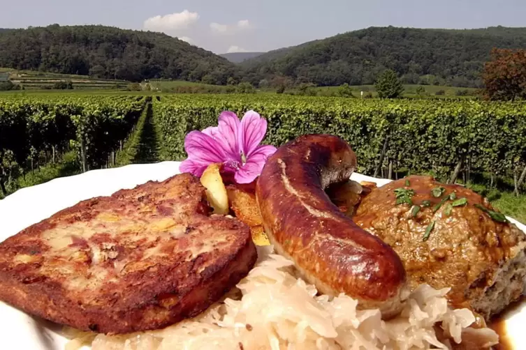 Saumagen, Bratwurst, Leberknödel: die Pfälzer Dreifaltigkeit.