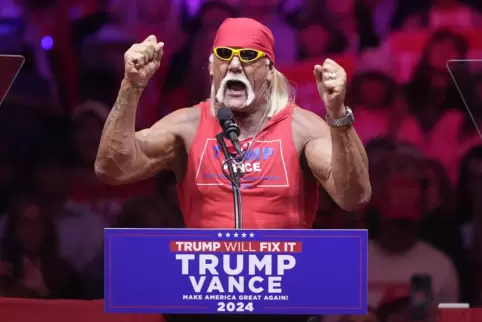 Leidenschaftlicher Unterstützer Donald Trumps: der Wrestler Hulk Hogan, der Faschismus-Vorwürfe gegen den Republikaner in seiner