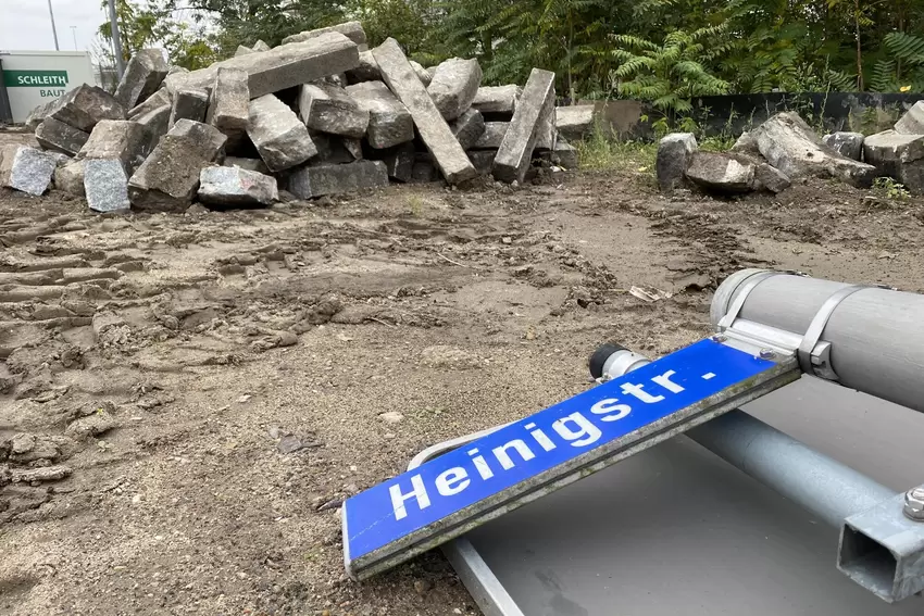 Auch im Bereich der Heinigstraße wird gearbeitet.