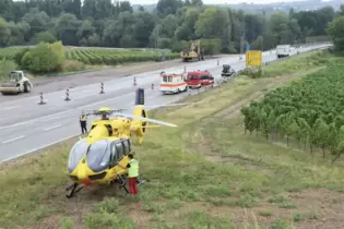 Auch ein Rettungshubschrauber war im Einsatz.