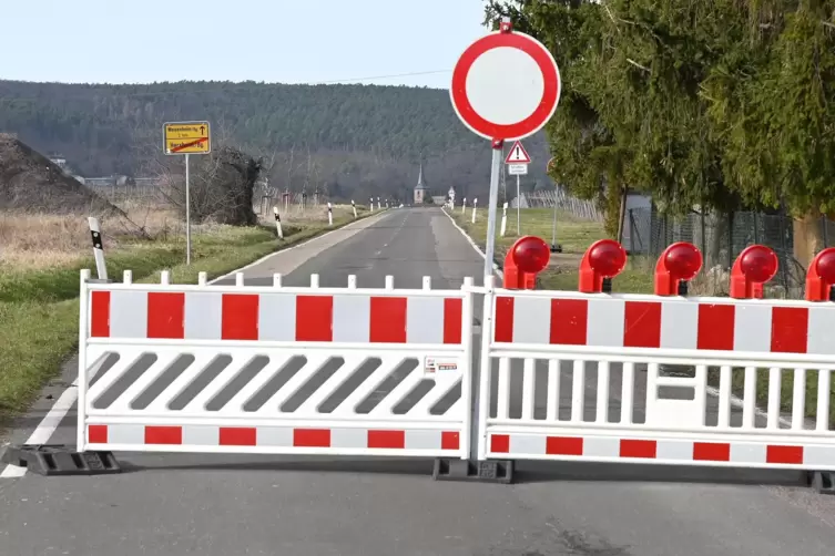 Seit Januar ist die Landesstraße zwischen Herxheim und Weisenheim am Berg gesperrt.