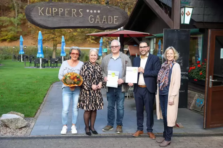 Das Hotel-Restaurant Kupper in Eppenbrunn ist ein besonders wanderfreundlicher Betrieb, jetzt wurde er erneut zertifiziert (von 