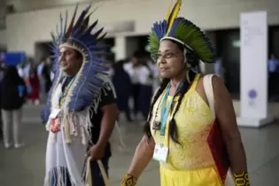 Auch um ihre Rechte ging es: Indigene aus Brasilien.