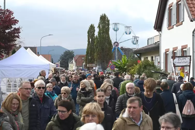 Im Zentrum und im Westen von Erpolzheim war beim Martinsmarkt am Wochenende sehr viel los. 