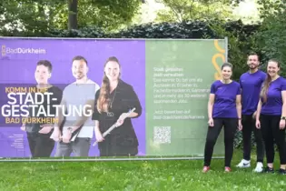 Warben im Sommer um neue Kollegen: Sigrid de Raaf, Luca Boller und Chiara Amborn (von links).