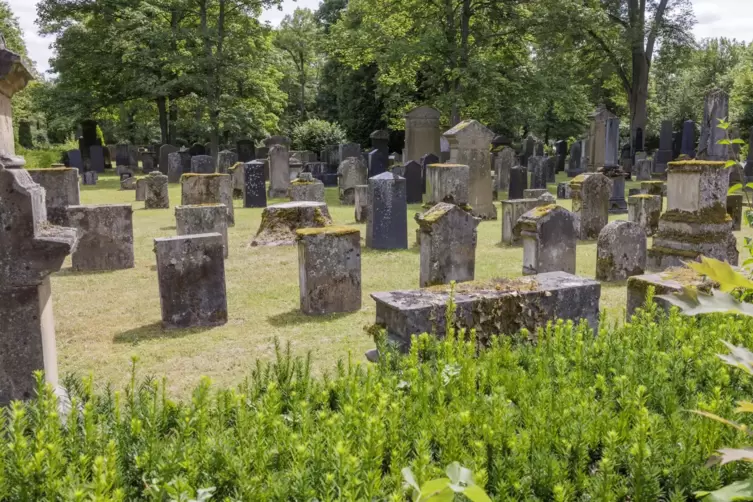 Ein Blick auf den alten jüdischen Friedhof. 