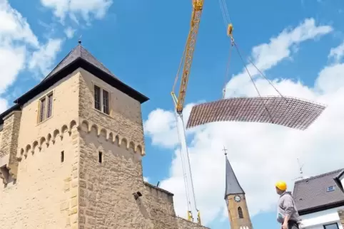 Die Bauarbeiten am Lauterecker Schloss befinden sich in der „heißen Phase“. Im kommenden Jahr soll alles fertig sein.