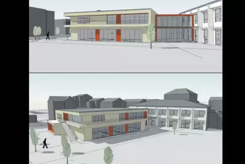 Ein zweigeschossiger Neubau soll neben der Kindertagesstätte „Arche Noah“ entstehen. Ein Verbindungsbau lässt die beiden Gebäude