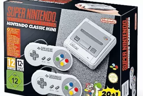 Gerade einmal so groß wie ein Handteller: das Super-NES-Classic-Mini.