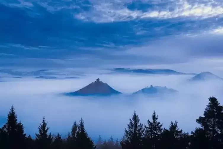 Trifels im Nebel.