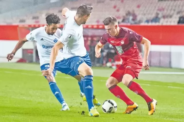 Ein Bild vom letzten Aufeinandertreffen der beiden Teams im Fritz-Walter-Stadion – damals noch in der Regionalliga. Christian Kü