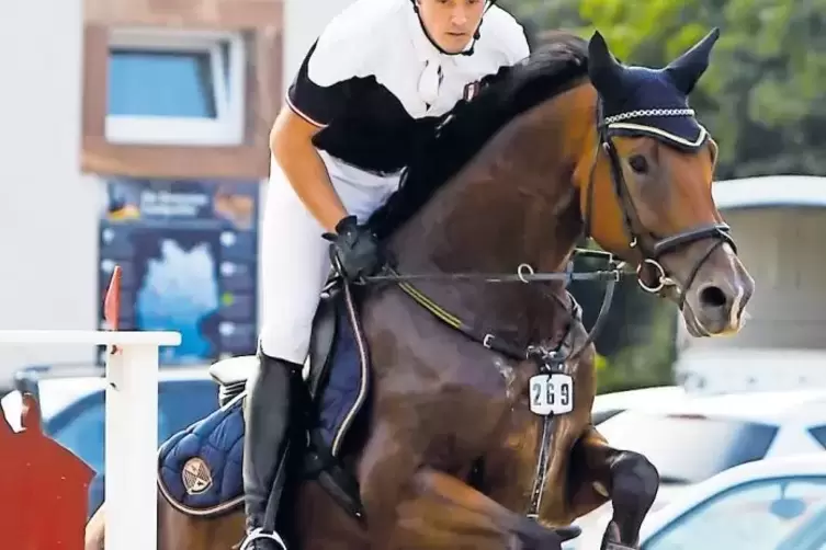 Guter Neuzugang: Daniel Fischer und Egon komplettierten im Teamspringen das Saarpfalztrio mit Stephanie Linn und Jule Eckhardt.