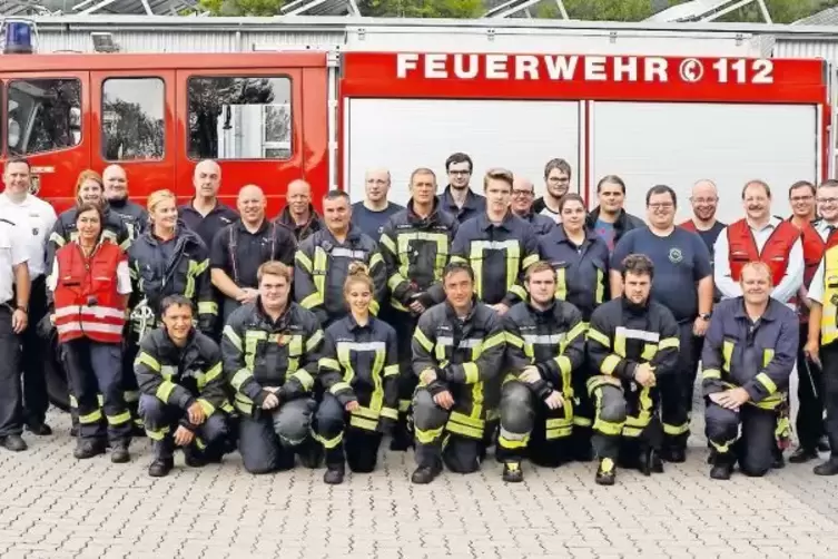 Ausgezeichnete Feuerwehrleute: die Teilnehmer des Leistungsabzeichens in Rockenhausen.