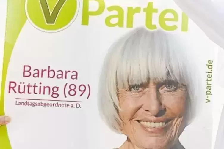 Prominente Vertreterin der V-Partei: Barbara Rütting.