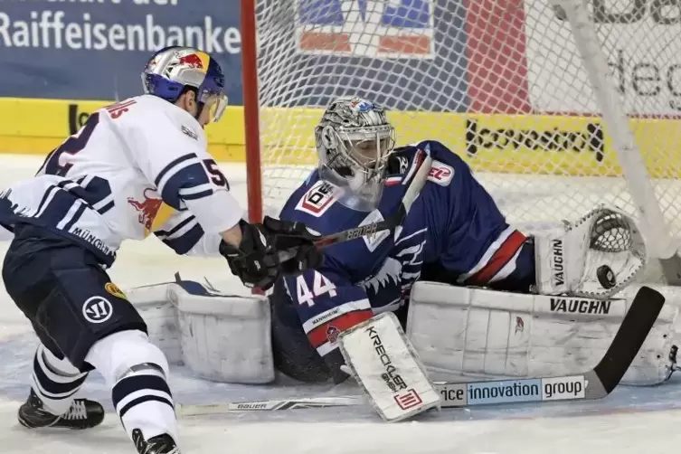 Unter Beschuss: Adler-Torwart Endras. Foto: KUNZ