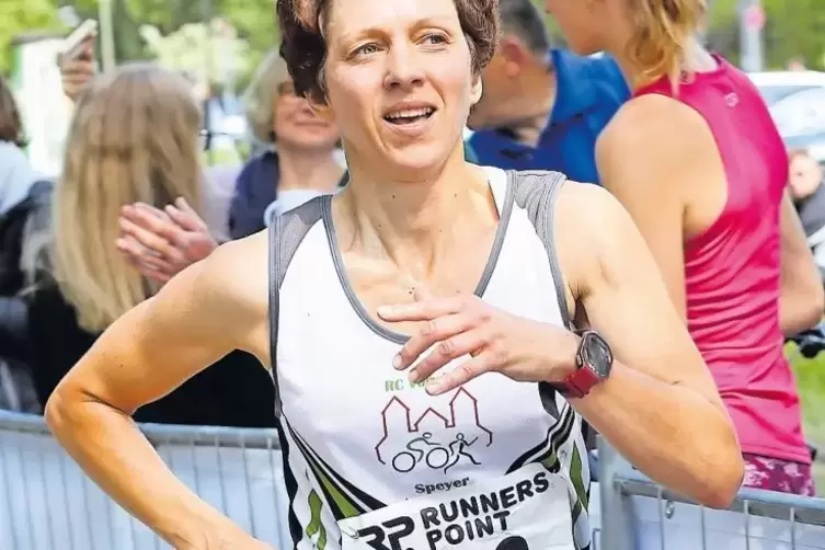 Brauchte einige Zeit, um den richtigen Tritt zu finden: die Halbmarathon-Siegerin Eva Katz.