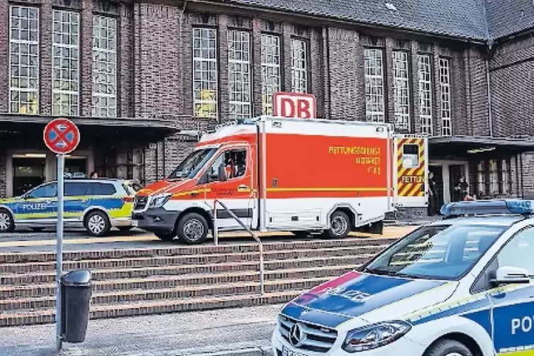 Einsatz am Mittwoch am Flensburger Hauptbahnhof.