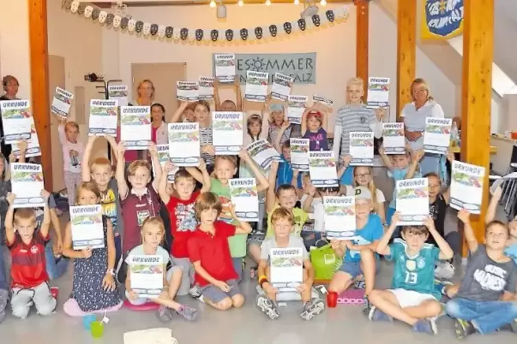 Auch in Dannstadt gab es für die Lesesommer-Kids Urkunden.