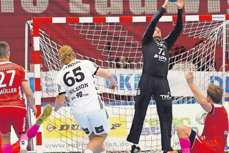 Bester Ludwigshafener gegen den THW Kiel: Torwart Stefan Hanemann.