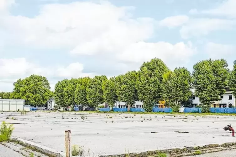 Auf der Parkinsel: Wo einst eine Lagerhalle stand, möchte die Stadt Wohnraum schaffen.