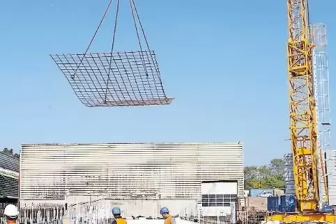 Hat bereits begonnen: der Bau der Fermenter in Westheim.