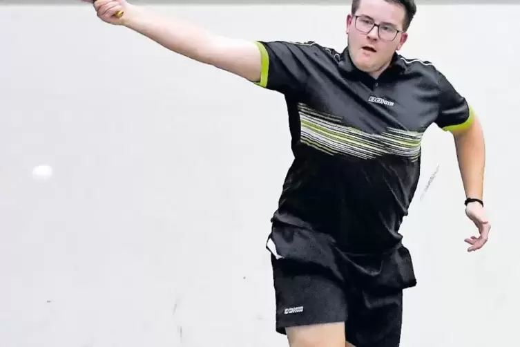 Auch für Nünschweilers Topspieler ein gefährlicher Gegner: Lukas Kilian vom TTC Pirmasens.