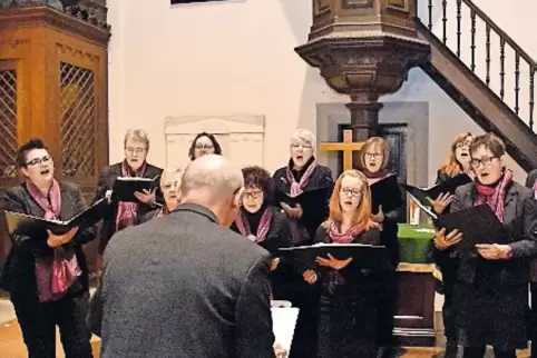Der Protestantische Kirchenchor Gronau war das erste Mal beim Ökumenischen Jahreskonzert in Dannstadt dabei.