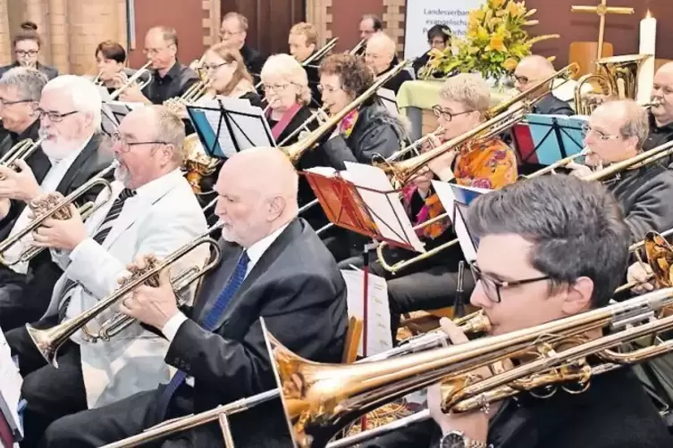 Lautstark: das Bläserensemble Ludwigshafen-Speyer.