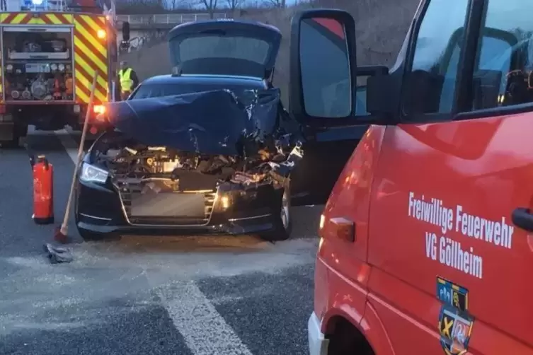 Die A63 sei zum Reinigen der Fahrbahn eine halbe Stunde gesperrt gewesen. Foto: Dell 