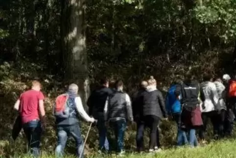 Wenn so viele Leute unterwegs sind, ist etwas Besonderes geboten: hier die Wanderung rund um den Herrmannsberg. Archivfoto: M. H