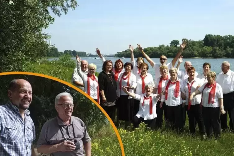 Haben schon mit Tulla den Rhein begradigt – zumindest erinnern sich Joachim Kotter (links) und Horst Hook daran, zusammen mit de