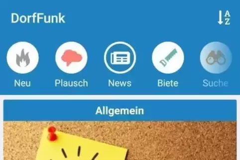 Mit der App „Dorffunk“ soll die Kommunikation zwischen den Bürgern und Verwaltung verbessert werden. Screenshot: aja